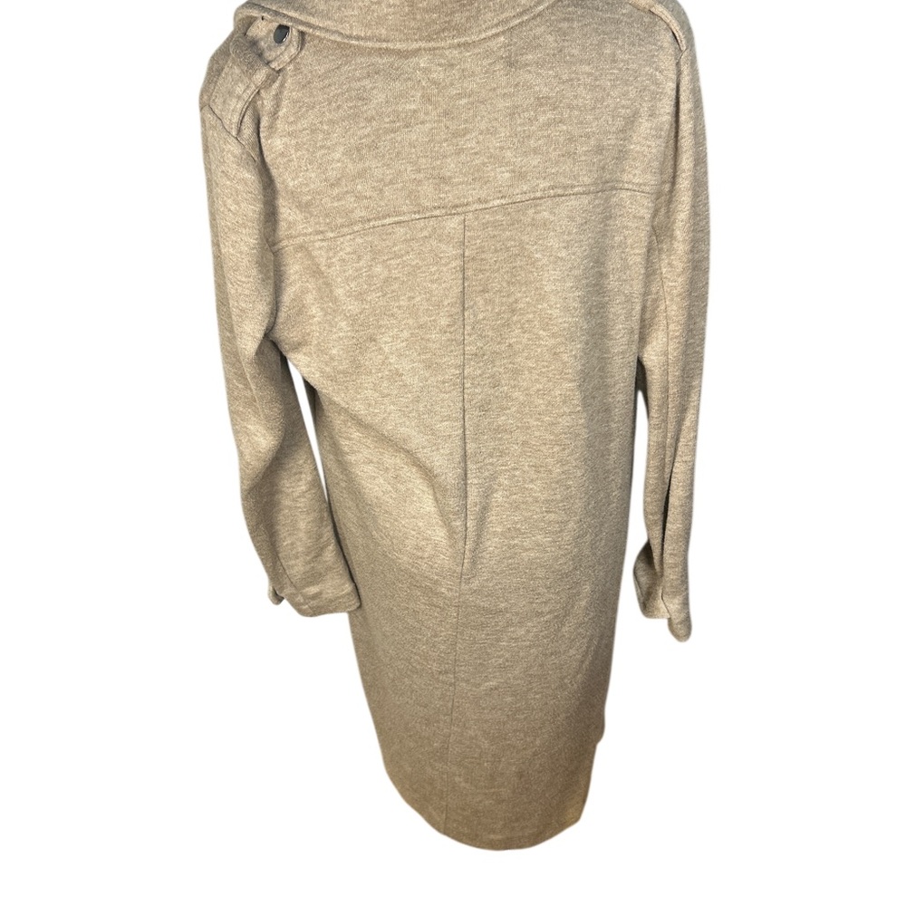 BB Dakota Steve Madden Open Front Duster Jacket Beige Knit Cardigan Sz Medium - Picture 5 of 7